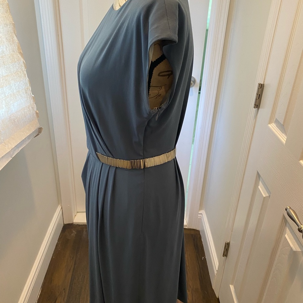 Suzy Chin for Maggy Boutique Blue Dress Sz Medium - Picture 4 of 6